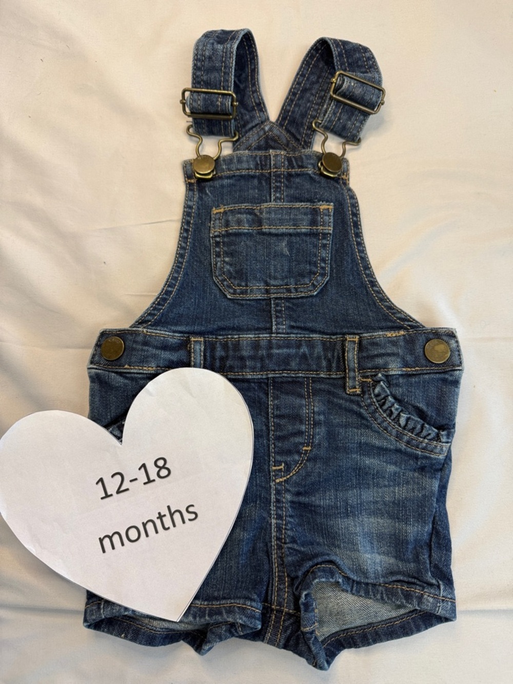 GAP LIKE NEW Classic Blue Denim Overalls/shortalls